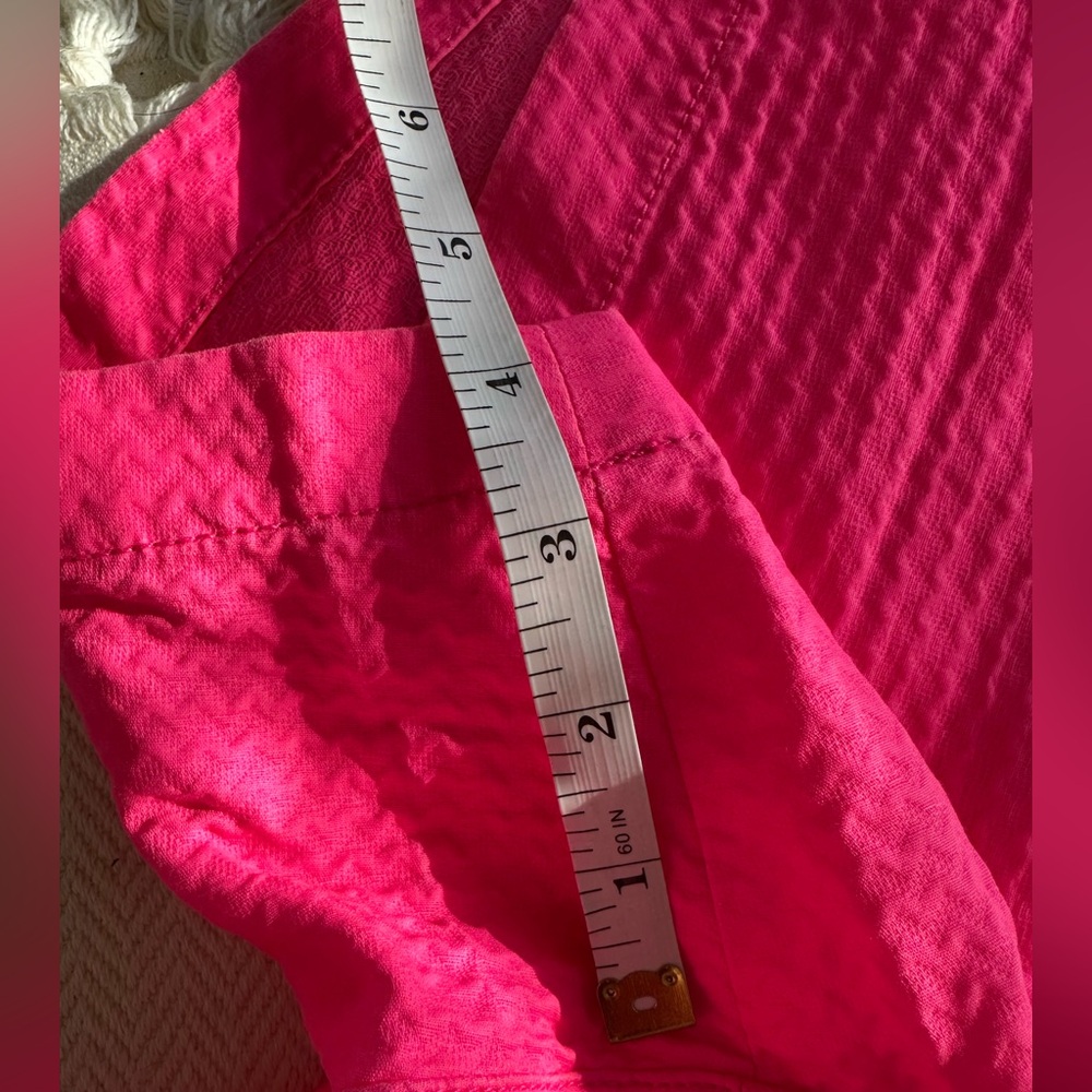 Lilly Pulitzer Vibrant Pink Textured Bermuda Shorts - Picture 6 of 6